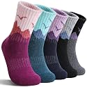 EBMORE 5 Pairs Womens Merino Wool Hiking Socks Thermal Warm Winter Boot Crew Cushion Work Gift Socks