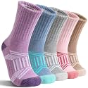 EBMORE 5 Pairs Womens Merino Wool Hiking Socks Thermal Warm Winter Boot Crew Cushion Work Gift Socks