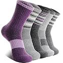 EBMORE 5 Pairs Womens Merino Wool Hiking Socks Thermal Warm Winter Boot Crew Cushion Work Gift Socks