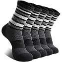 EBMORE 5 Pairs Womens Merino Wool Hiking Socks Thermal Warm Winter Boot Crew Cushion Work Gift Socks