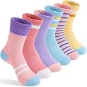EBMORE Kids Athletic Sport Cotton Crew Socks for Girls Boys Youth