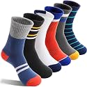 EBMORE Kids Athletic Sport Cotton Crew Socks for Girls Boys Youth