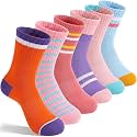 EBMORE Kids Athletic Sport Cotton Crew Socks for Girls Boys Youth