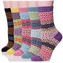 EBMORE Merino Wool Socks for Women Hiking Thermal Warm Winter Thick Boot Cozy Crew Comfy Work Socks for Ladies 5 Pairs