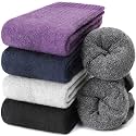EBMORE Merino Wool Socks for Women Hiking Thermal Warm Winter Thick Boot Cozy Crew Comfy Work Socks for Ladies 5 Pairs