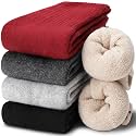 EBMORE Merino Wool Socks for Women Hiking Thermal Warm Winter Thick Boot Cozy Crew Comfy Work Socks for Ladies 5 Pairs