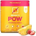 EBOOST POW Natural Pre Workout Powder – 20 Servings - Tropical Punch - A Pre Workout Supplement for Performance, Joint Mobility Support, Energy, Focus - Men &amp; Women - Non-GMO, Gluten-Free, No Creatine