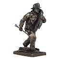 Ebros Fireman in Action with Shovel and Hose Pipe Statue 7.25" Tall Civil Service Hero Freedom Fire Fighter Decorative Sculpture 911 Emergency Fire Man Figurine Brigade Engine Rescue Operation Themed