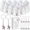 Ecally 20 Set Funeral Favors for Guest, Memorial Keychains, Cardinal