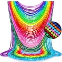 Ecally 200 Pcs Bead Necklace 33" Halloween Glow in The Dark