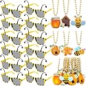 Ecally 24 Pcs Halloween Bee Honeycomb Birthday Party Favors Decor