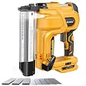Ecarke Cordless 2 Inch Brad Nailer Compatible with DeWalt 20V Battery(Tool only),2 In 1 Electric Nail Gun,18GA Staple Gun with 1000 Nails, Battery Powered Nail Gun for Trim Wood Crafting Home DIY
