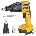 Ecarke Drywall Screw Gun Compatible with DeWalt 20V Battery, 6000RPM High-Speed Power Screwdriver, Brushless Cordless Screwgun tool with Belt Clip, LED Light, Forward & Reverse Adjustable, Tool Only