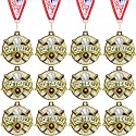 Ecation Sports Awards Medals with Neck Ribbons, 2''