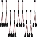 Eccliy 9 Pcs Servo Y Cable 3 Pin Splitter, Compatible with Jst Jr Futaba