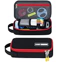 ECHSRT Large Pencil Case, Aesthetic Pen Pouch with Big Capacity, Minimalist Portable Stationery Bag with Handle for Office Organizer Aesthetic Pencil Cases