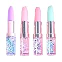 Eclet 4 Pcs Lipstick Pen Set for Girls, Cute Lipstick Shape Fancy Writing Pens for School, Office, Diary, Journaling, Return Gift & Stationery Use - JK