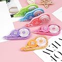 ECLET Correction Tape - Pack of 2 Pcs Correction Tape 12 Meter X 5 MM, for Journal, Correction Pen, Whitener for Correction, Stationary Items, Correction Pen Tape (Any 2 Random Color sent) F (2, 12m)