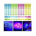 ECLET CRAFT Portable Invisible Magic Pen with UV-Light (Set of 12) (Random Color)