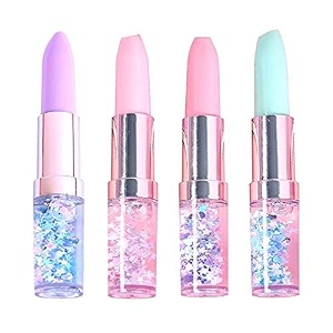 eclet glitter lipstick pen gel penn makeup artist pens for kids beauty plastic cute gel pen best birthday gift return gift for kids 4 pcs