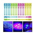 ECLET Magic (Invisible) Pen with UV Light | Best Return gifts for kids| Birthday Party Return gift in bulk, Pen Gift Set (Pack of 10, Ink Color - Invisible)