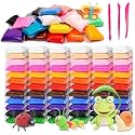 Eclet (Pack of 12) Air Dry Clay, Colorful Children Soft Clay, Creative Art Crafts, Gifts for Kids-Multi Color. Non-Toxic Modeling Magic Fluffy Foam Bouncing Clay Putty Kit for Kids with Tools .59