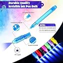 Eclet Pack of 5 Invisible Magic Ink Pens with UV Light – Secret Writing Digital Pens for Kids | Fun Surprise Gift Set - IN