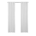ECLIPSE Solid Minimalist Blackout Thermal Liner for Window Curtains with Drapery Hooks (2 Panels), 27" x 60", White