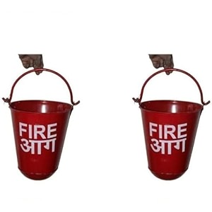 eco fire 9ltr red rust-resistant fire safety bucket for fireplace  durable ashes carrier amp container for indooroutdoor wood burning pack of 2
