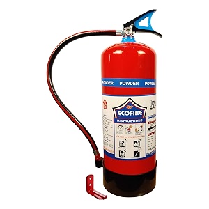 eco fire abc powder type 9 kg fire extinguisher red-isi mark bisce amp iso certified with wall mount hook amp user manual  multipurpose use for home kitchen office school shop amp industries uses
