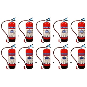 eco fire abc powder type 9kg fire extinguisher red-isi mark bisce amp iso certified with wall mount hook amp user manual multipurpose use for home kitchen office school shop amp industry pack of 10