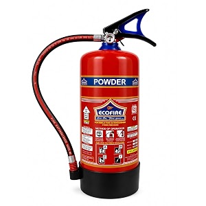 eco fire premium abc dry powder e fire extinguisher isi mark with wall mount hook for home kitchen office school and industrial use is15683 capacity 6 kg