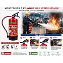 ECO FIRE Premium ABC Dry Powder e Fire Extinguisher ISI Mark with Wall Mount Hook for Home, Kitchen, Office, School and Industrial Use is:15683 Capacity (9 KG)