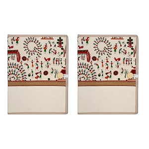 eco-friendly jute file folder  handcrafted document folder with button closure  reusable office amp conference file holder zari corner