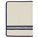 Eco-Friendly Jute File Folder | Handcrafted Document Folder with Button Closure | Reusable Office &amp; Conference File Holder (Blue Pasting Jute)