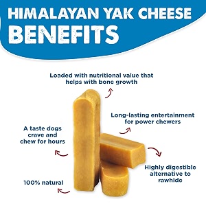 100 himalayan yak cheese dog chewsdog bones for aggressive chewersgluten freehealthy amp safe dog treatslactose amp grain free large cheese sticks-pack of 7 for all life stages
