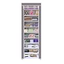 Collapsible Portable Foldable Wardrobe Storage Shelves Organizer for Clothes Racks Fabric Almirah and Shoe Rack Non Rustable Iron (4 Layer, Blue)