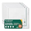 ECO SOUL [2 Ply, 300 Count] Premium Paper Napkin | Pack of 6 (50 Pulls Per Pack) | Eco Friendly Disposable Tissue Paper, Biodegradable Everyday Hand Paper Napkin