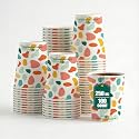 ECO SOUL [250 ml, 100 Count] Disposable Multi-Colour Paper Cups| Plastic-Free Aqueous Coated | Eco-Friendly &amp; Biodegradable Cups | Use &amp; Throw Party Glasses | Ideal for Tea, Coffee &amp; Water | 250 GSM
