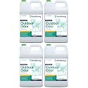 Eco Strong Outdoor Odor Eliminator Outside Dog Urine Enzyme Cleaner Powerful Pet, Cat, Animal Scent Deodorizer | Professional Strength for Yard, Turf, Kennels, Patios, Decks (128 OZ) (Pack of 4)
