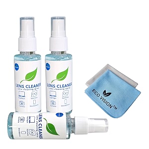 3 premium lens cleaner with 2 premium microfiber cloth300ml alcohol free  effective lens cleaner for spectacles sunglasses screenlaptop camera glass etc