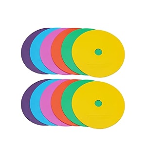 6inch non-skid flat cone spot markers for sports speed agility training 12pcs