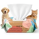 Eco Wave Dog &amp; Cat Grooming Wipes, Unscented, Hypoallergenic, Compostable