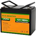 ECO-WORTHY 12V 100AH LiFePO4 Lithium Battery with