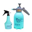 ECO365 Rhino Heavy Duty Multipurpose Sprayer Pack of 2 | 2.2L & 1L Spray Bottles for Plants | Adjustable Nozzle for Jet & Mist Flow | Water Spray for Plants & Glass Cleaning (Blue)
