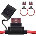 ecocstm 2 PCS Inline Fuse Holders 12V, 10 AWG Car Gauge Inline Fuses