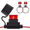 ecocstm 2 PCS Inline Fuse Holders 12V, 18 AWG Car Gauge Inline Fuses,