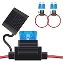 ecocstm 2 PCS Inline Fuse Holders 12V, 16 AWG Car Gauge Inline Fuses,