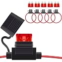 ecocstm 5 PCS Inline Fuse Holders 12V, 18 AWG Car Gauge Inline Fuses