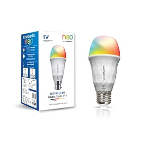 ecoearth neo wi-fi smart led bulb smart bulb compatible with alexa and google home 9-watt  warm to cool feel amp 16 million colors e27